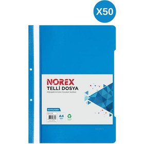 Resim Norex Telli Dosya Plastik Mavi A4 