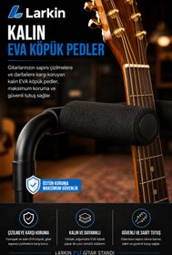 Resim Larkin GS700 7'li YEDİLİ Gitar Standı Sehpası Ayaklığı Çoklu Gitar Standı Çelik (Tüm Gitarlarla Uyumlu) 