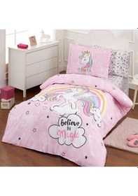 Resim Özdilek Ranforce Nevresim Takımı Tek Kişilik Unicorn Pembe 
