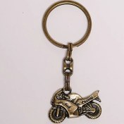 Resim new life promosyon nl Motosiklet Figürlü Bronz Gergi Krom Anahtarlık 