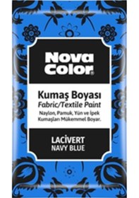 Resim Nova Color Toz Kumaş Boyası Lacivert - 4 Adet Lacivert 