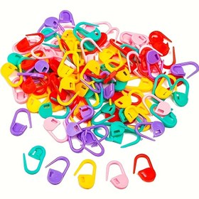 Resim 30/80 adet Renkli Örgü Etiketi Örgü Klipsi, İğne ve DIY El Sanatları Sayacı Karışık Renkli Plastik Dokuma ve İğne İşaretleme Örgü Kanca, Yetişkinler için Sürpriz Hediye için Uygun 