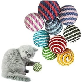 Resim Renkli Kedi Oyun Topu 4 Cm 5 Adet 