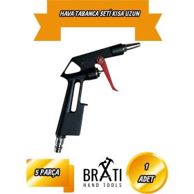 Resim BRATİ HAND TOOLS Hava Tabanca Seti Kısa Uzun 5 Parça 
