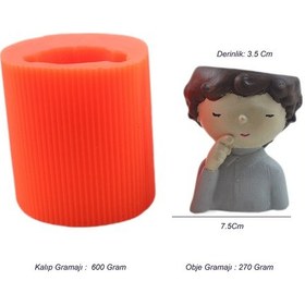 Resim Beton Saksı Silikon Kalıp - 172 