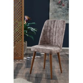 Resim My Massa Polo Sandalye - Ahşap Ceviz Ayaklı 
