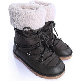 Resim Getcho Rozanna Kadın Paraşüt Kumaş Haki Kar Botu 