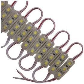 Resim 12 Volt 0,48 Watt 3'lü Mercekli Mini Modül Led Beyaz 6500k Dış Mekan Ip67 10 Adet 