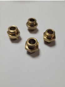 Resim Sarı Nipel 1/4" x 1/4" 4 Adetli Paket 