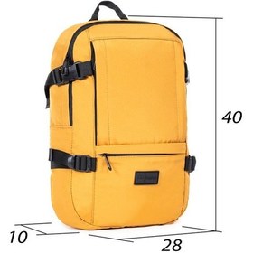 Resim Çok Bölmeli Mini Sırt Çantası - Sarı Sarı 