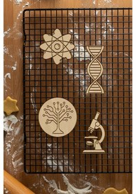 Resim Bilim Seti Kurabiye Kalıbı, Hamur Şekillendirici, Bisküvi Kalıbı, Kolay Kesim Ucu Beyaz 