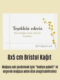 Resim Quun Mağazanıza Özel Teşekkür Kartı 100 adet 