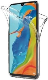 Resim Huawei P30 Lite 360 Derece Kılıf Kristal Silikon Şeffaf Ön Arka ile uyumlu 