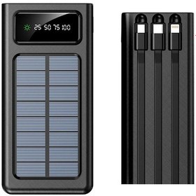 Resim Apera BN46 10000 MAh Solar LED Işıklı Dijital Ekranlı Powerbank 