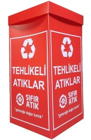 Resim Bereks Tehlikeli Atık Toplama Sıfır Atık Plastik Geri Dönüşüm Kutusu 