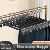 Resim 10 adet Ayarlanabilir Klipsli Metal Pantolon Askısı, Kaymaz Etek Askıları, Havlular, Çoraplar, İç Çamaşırları için Tasarruflu Rüzgar Geçirmez Tasarım 