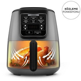 Resim Karaca Less Fat Technology ile Fırın/Izgara, Ev Yoğurdu, Sebze ve Meyve Kurutma, Smart Sensörlü Airfryer 