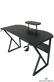 Resim Michael Brean Özel Tasarım Oyuncu Masası 135 Cm Bardaklık Ve Kulaklık Tutucu Hediye 