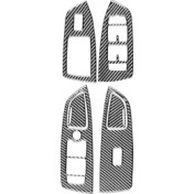 Resim Luenaarry S90 2017-2022 Için Karbon Fiber Pencere Kaldırma Anahtarı Panel Çerçevesi (Yurt Dışından) 