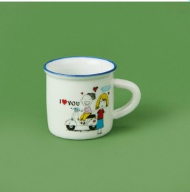 Resim Aroww I Love You Desenli Türk Kahvesi Fincanı - Asorti - 80 Ml Çok Renkli 