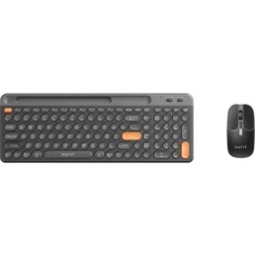 Resim Havit KB835WB Dual Mode Kablosuz Klavye ve Mouse Seti | Türkçe Q | Bluetooth + 2.4ghz | Sessiz Tuş | Retro Tasarım 