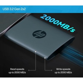 Resim HP P900 2TB 2000MB/S-2000MB/S Type-C 3.2 Ps4-Ps5-Pc-Telefon-Tablet-Kamera Uyumlu External Taşınabilir SSD Siyah - 7M696AA 