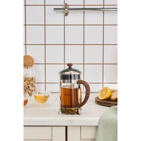 Resim Feyza Design Borosilikat Cam French Press, Ahşap Kaşık, 600 Ml, Şık ve Dayanıklı 
