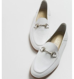 Resim Luvishoes F03 Beyaz Cılt Derı Kadın Babet Beyaz 