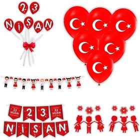 Resim 23 Nisan Süsleri Kapı Süsü-zigzak Banner-pencere Süsü-dekoratif E 