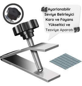 Resim Pratikmen Ayarlanabilir Seviye Belirleyici Karo ve Fayans Yükseltici Ve tesviye aparatı 