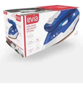 Resim Evia Holiday Seramik Tabanlı Etkili Şok Buharlı Katlanabilir Dikey Ütüleme Özellikli Seyahat Ütüsü 