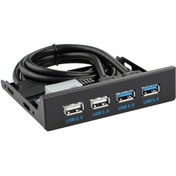 Resim 3.5" Ön Panel 2-Port Usb 2.0 Bilgisayar Kasası Adaptörü 