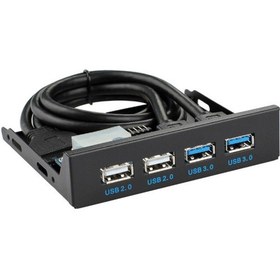Resim 3.5" Ön Panel 2-Port Usb 2.0 Bilgisayar Kasası Adaptörü 
