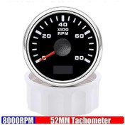 Resim 52mm Su Geçirmez Takometre 3k-8k Rpm Kırmızı Işık Evrensel Uyumlu Benzin/dizel Araç Göstergesi 8000 Rpm Bs. 