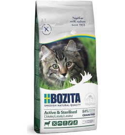 Resim Bozita Active Kuzu Etli Kısırlaştırılmış Tahılsız Yetişkin Kedi Maması 10 KG 