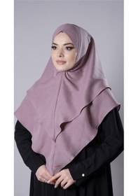 Resim Hürrem Bone Violet Pratik Hazır Geçmeli Tesettür Eşarp Pamuk Caz Kumaş Çift Katlı Çapraz Hijab 2304 21 