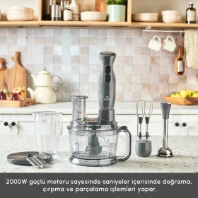 Resim Emsan Pro Multimax 6 In 1 Çok Amaçlı Mutfak Robotu Space Gray 2000 W 