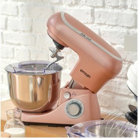 Resim Pembe Emsan Bella Gusto Golden Pink Stand Mikser 1300W 2 Yıl Plastik 500-1500 Watt 