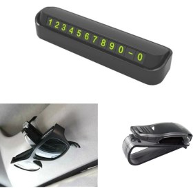 Resim Greathings Araç Gözlük Tutucu Klips ve Araç Içi Park Telefon Numarası Fosforlu Numaratör Oto Cam Kartı 2'li Set 