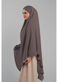 Resim Hürrem Bone Koyu Vizon Pratik Hazır Geçmeli Tesettür Eşarp Krep Bağcıklı Sufle Hijab 2313 38 Koyu Vizon 