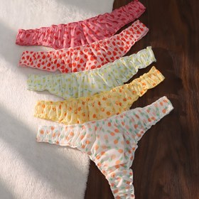 Resim 5 Adet Rahat Düşük Bel Yumuşak ve Seksi Kadın Tanga İç Çamaşırı Yazlık 