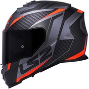 Resim LS2 Storm 2 Racer Mat Tıtanıum-turuncu Kask 