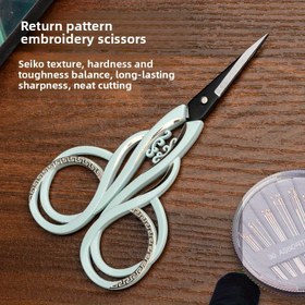 Resim İşçilik, Dikiş ve Nakış için Ergonomik Saplı & Keskin İnce Bıçaklar - Detaylı Sap Tasarımı - Mürekkep Yeşili & Deniz Mavisi 