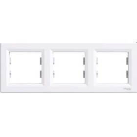 Resim Schneider Electric Eph5800321 Asfora Üçlü Yatay Priz Çerçevesi Beyaz 