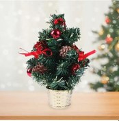 Resim Çam Ağacı 30 Cm Süslü Çam Saksıda Diğer 