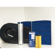 Resim Bmw 5.20 D Filtre Seti Bosch + Karbonlu Waben 2009-2015 4 Lü Set 