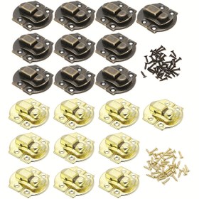 Resim 10 adet Toka Kilitleri Yakalama Toggle Hasp 1.14 "X 1.02" Kırmızı Bronz Takı Kutusu Vintage Kutusu Ahşap Kasa Hasp Kilidi Latch Mini Takı Göğüs Hediye Şarap Ahşap Kutu Kasa Toggle Latch Valiz Hasp saç tokası Kilitleyebilir Vidalarla 20x21mm 26x29mm 