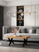 Resim deryawood Raweyn Masif Ahşap Baum Sulamalı Sehpa 70*120*45cm 
