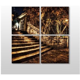 Resim Merdiven Kanvas Tablo 130x130cm 