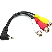 Resim Ethic Stereo Erkek 3 Rca Dişi Av Kablo Çevirici 